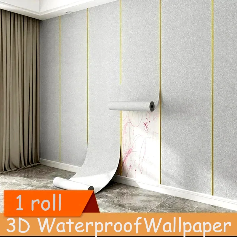 50 سنتيمتر الكتان خلفية مقاومة للمياه ثلاثية الأبعاد رغوة ذاتية اللصق الجدار ملصق جدار تغطية لوحة لغرفة المعيشة زخرفة خلفية