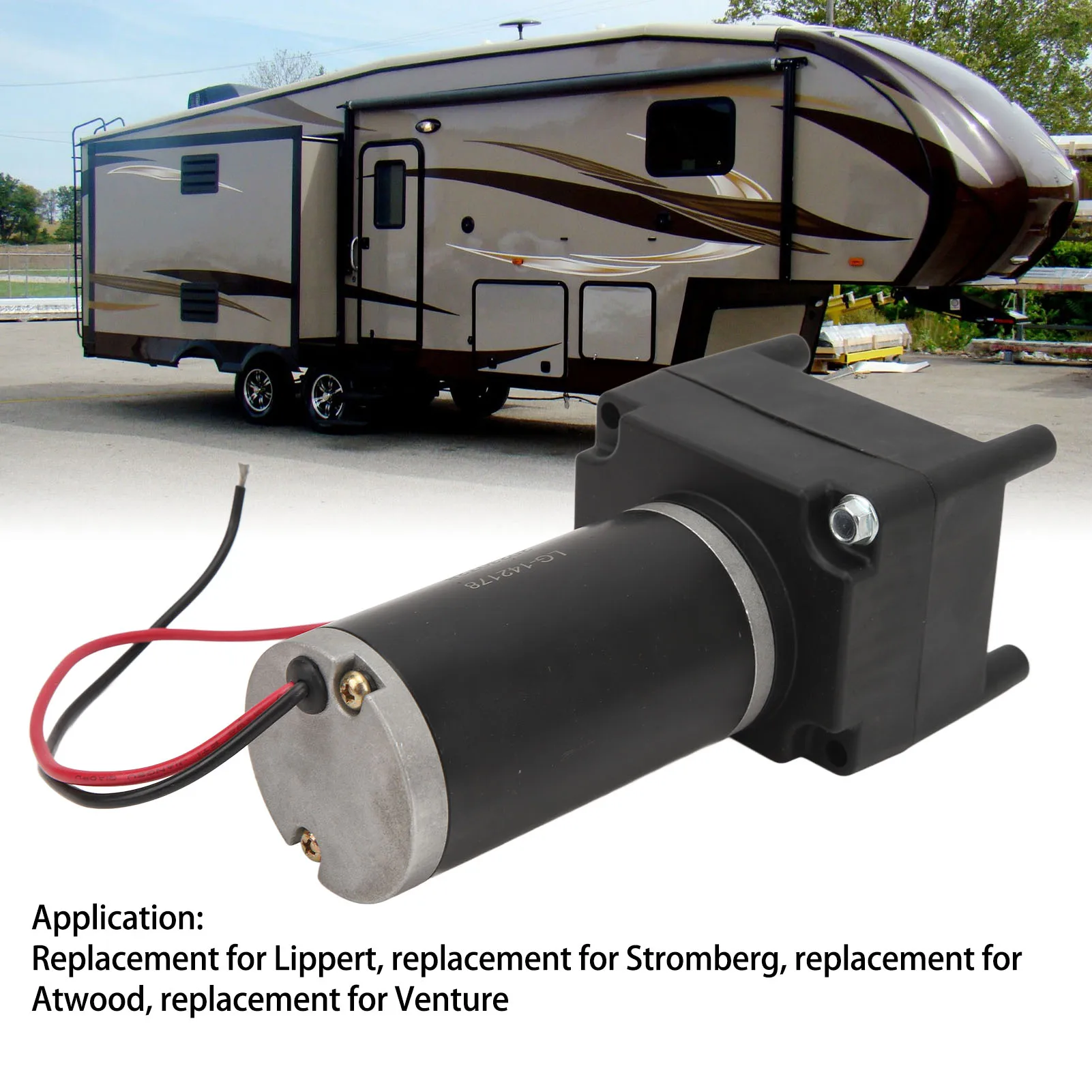 

Power Landing Gear Motor 5th Wheel Landing Gear Motor M 9000 PK 5500 Lbs Capacity High Speed Replacement for Lippert Electric RV