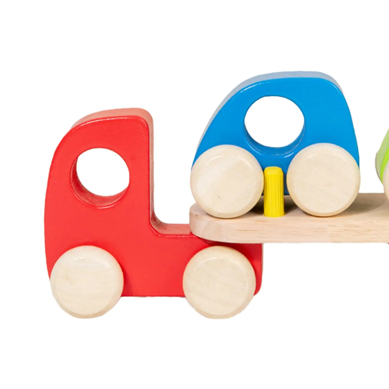 

Baby Toy Vehicles Wood Car Blocks Crafts Fine Motor Skills DIY Painting Wooden Trailer Toy for Activities Preschool Party Gift