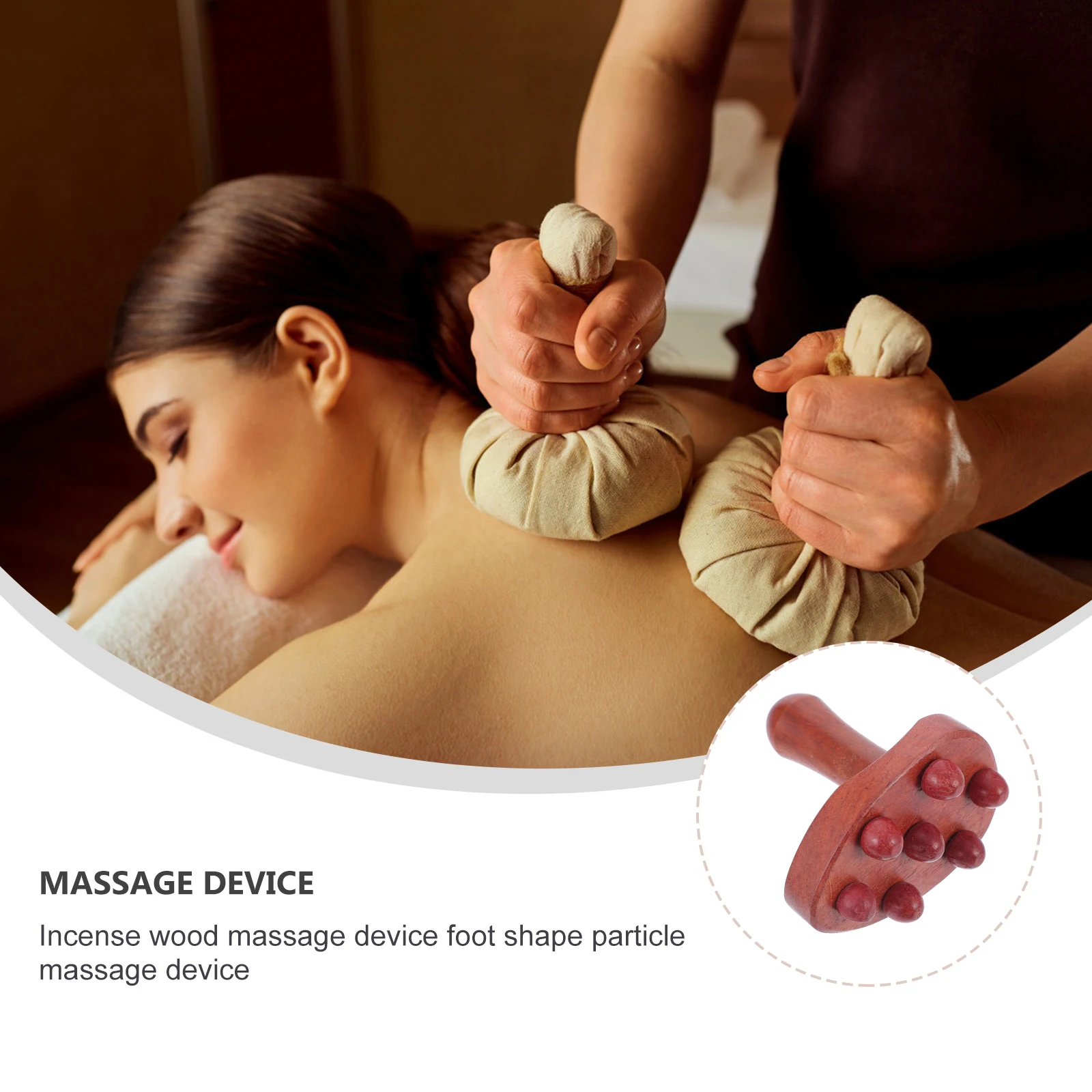 

1Pcs Wooden Foot Shape Massager Durable Ergonomic Muscle Relaxation Device for Back Neck Waist Shoulder Pain Relief Deep Tissue