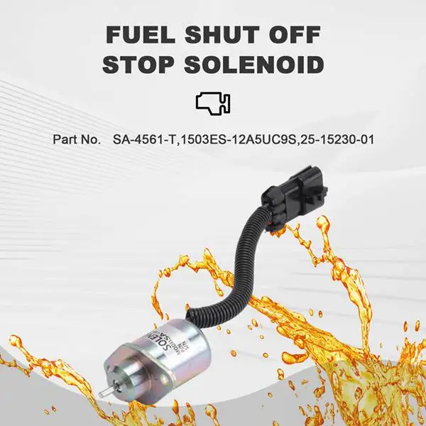 Durable-251523001 Fuel Shut Off Stop Solenoid For Kubota Diesel Engine R90 R-25-15230-01