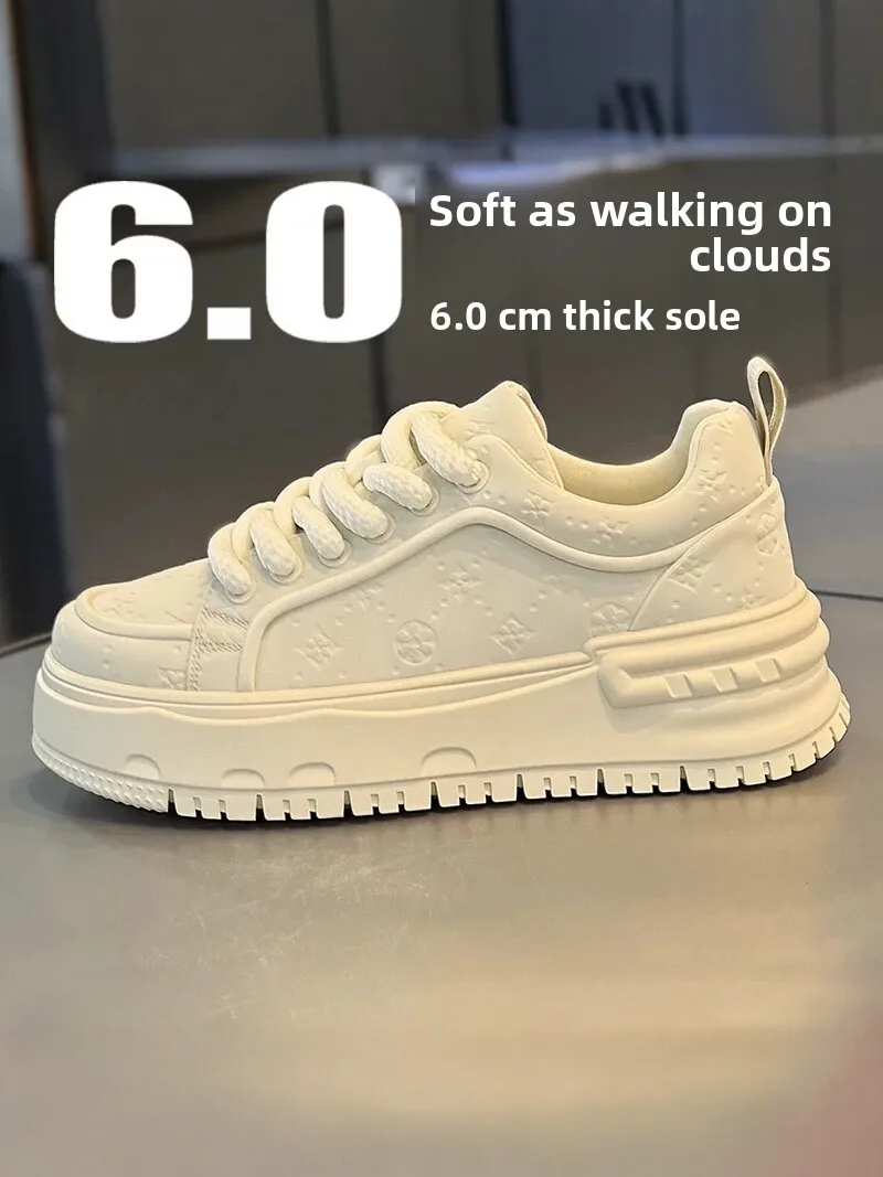 Men's Sporty Thick-Heeled Casual Shoes 2026 New Autumn Trendy Versatile Student Wear Net Cloth Lined Outdoor Leisure Footwear