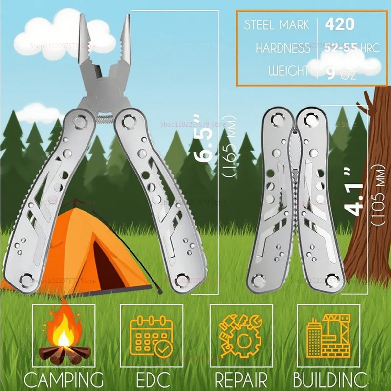 24 في 1 مجموعة كماشة قطرية عالمية متعددة الوظائف مع قواطع الأسلاك أدوات إصلاح كهربائي شديدة التحمل مضادة للانزلاق متينة #2