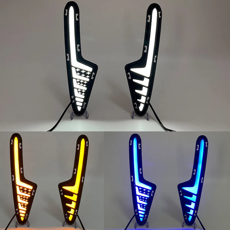 2Pcs LED DRL Fog Lamp For Geely EX2 Xingyuan Proton e.MAS 5 2025-Up Front Bumper Daytime Running Light With Dynamic Turn Signal