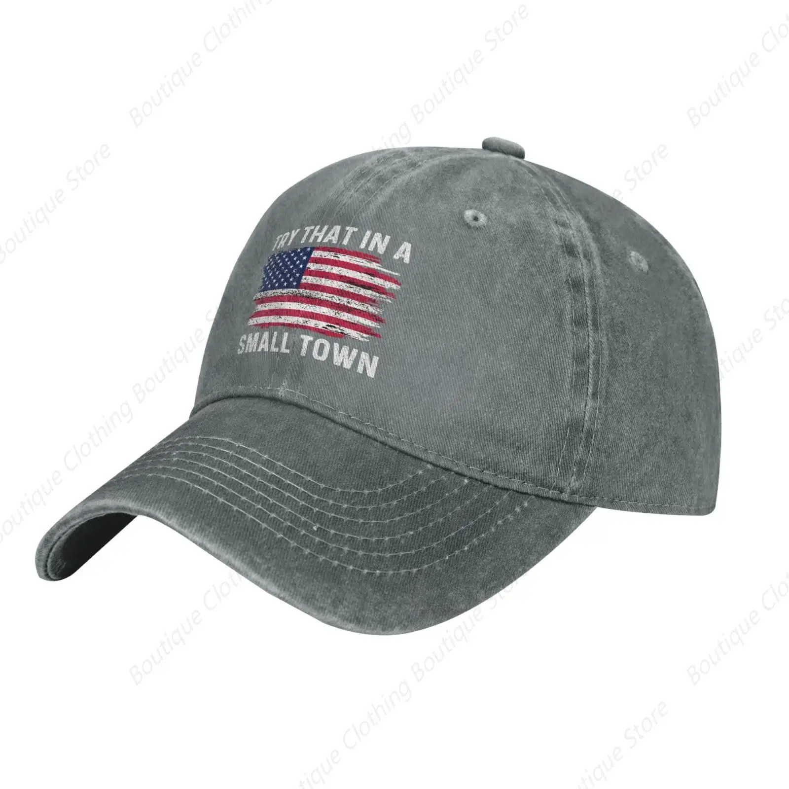 Try That in Small Town Hat Women Dad Hats Cool Caps Gray