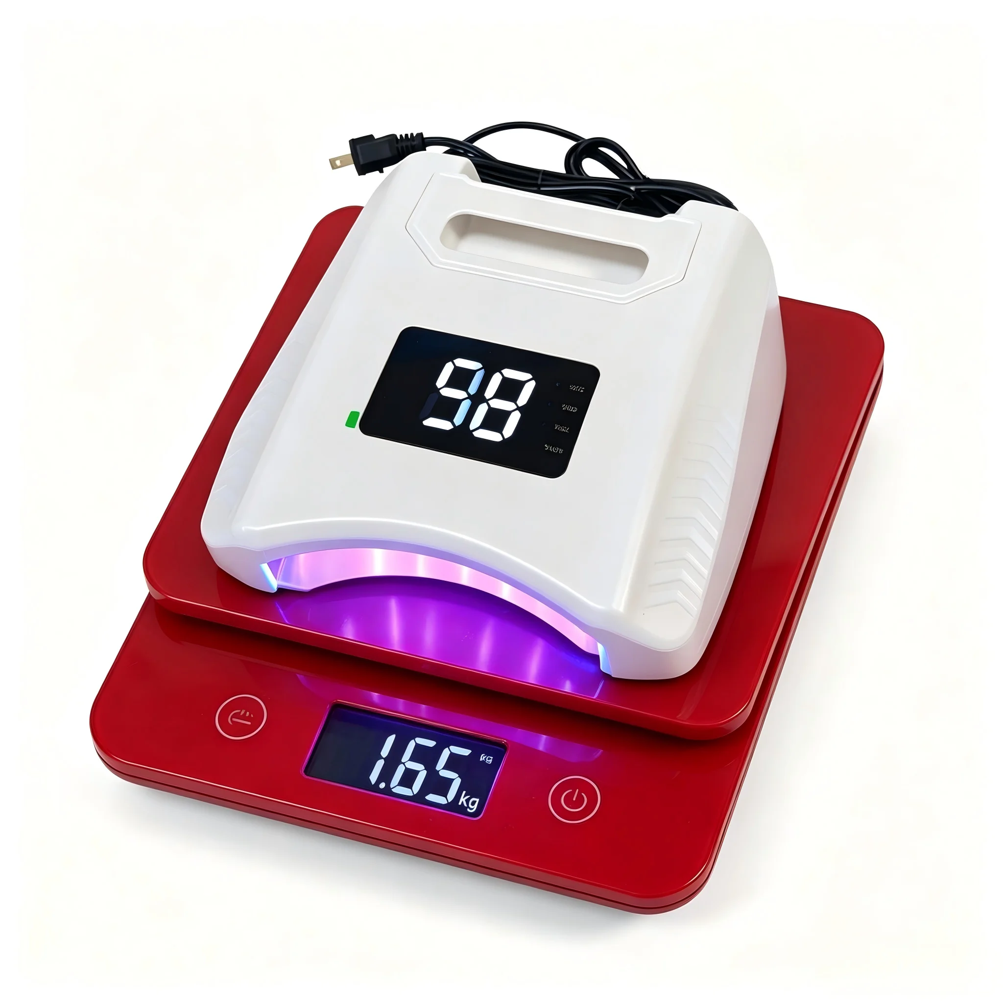 2PCS New Cordless Nail Lamp  Professional Phototherapy Nail Dryer  52PCS LED Beads Nail Glue Light for Manicure Salon