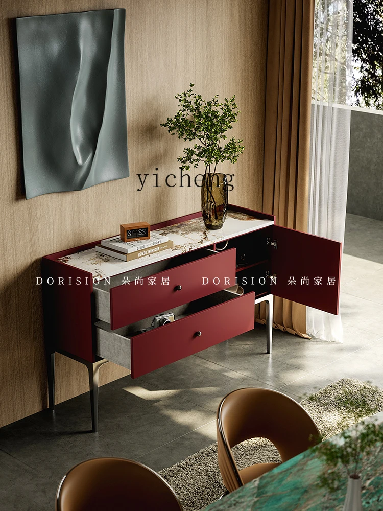 

XL modern entrance cabinet is opposite the door to the home, entrance door of the living room is against