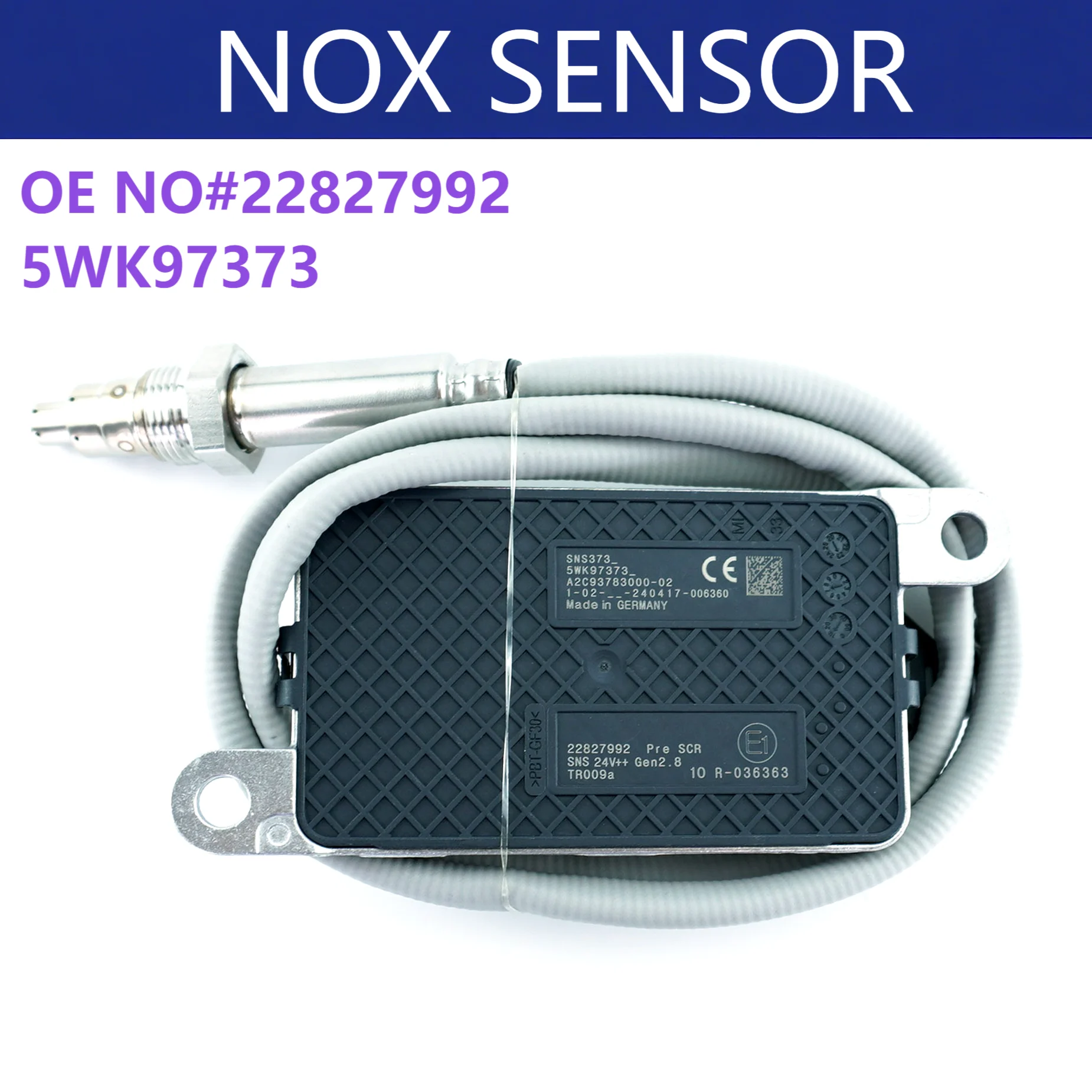 

High Quality 22827992 5WK97373 New Nitrogen Oxygen Sensor Nox Sensor For VOLVO Truck 24V 22219276 22219581 21531797 21558128