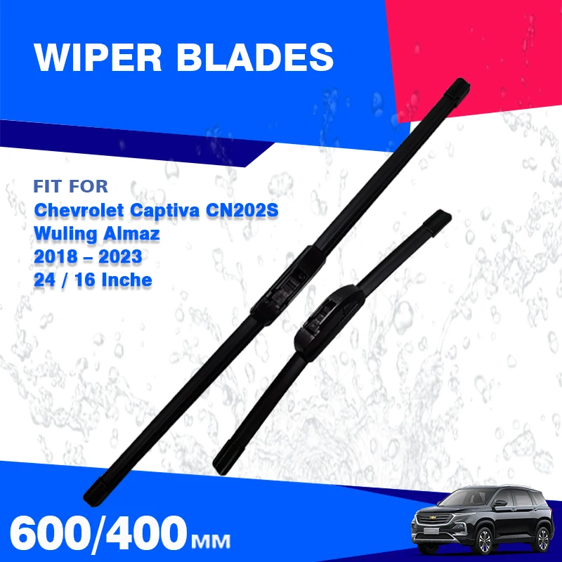 Front Windscreen Wiper Blades Set For Chevrolet Captiva 2019 2020 2021 2022 2023 CN202S Windshield Brushes Window Refill Motor