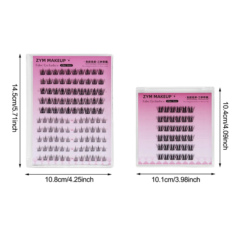 1 صندوق رموش ذاتية اللصق، رموش لاصقة مسبقًا، رموش عنقودية، لا حاجة إلى غراء، سهلة الارتداء، وصلة رموش ذاتية الصنع #6