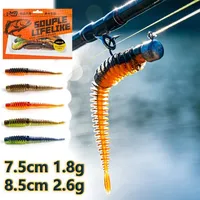 10pcs/Pack Floating Fishing Needletail Baits 75mm/85mm Worm Soft Lures Reverse Thread Silicone Baits Wobblers Carp Loach Baits