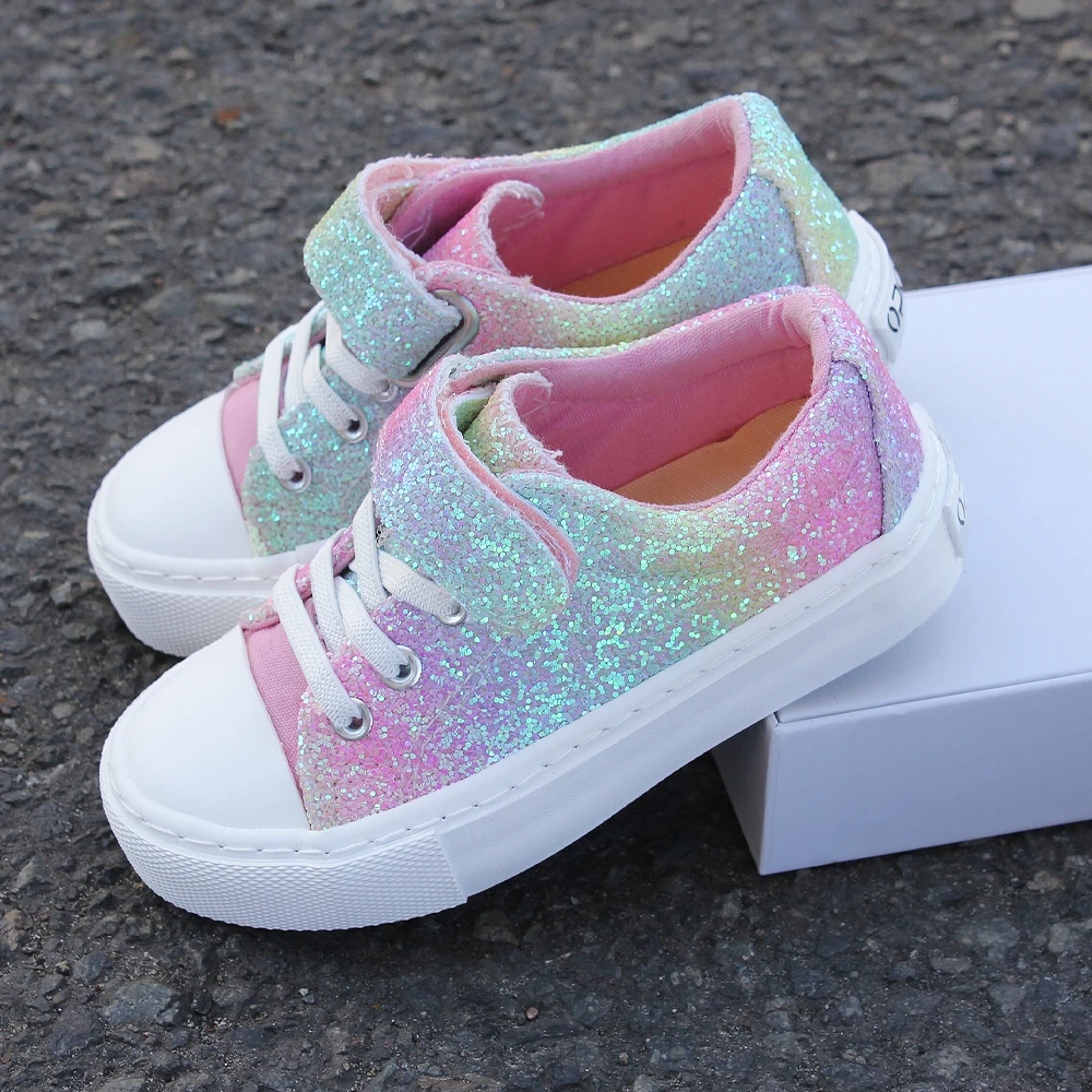 Kids Casual Sneakers for Girls Boys, Breathable Lightweight Walking Shoes, Hook & Loop Sports Shoes, Fashion Skate Shoes