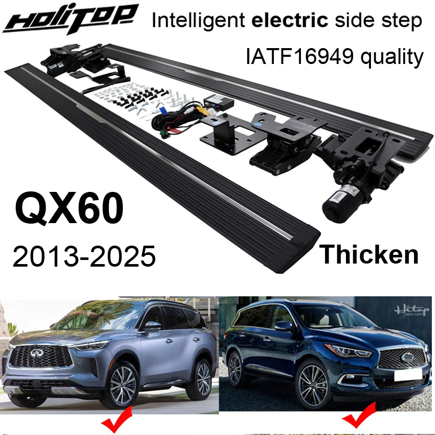 

Intelligent electric running board side step bar pedals for INFINITI QX60 2023-2025.with colorful light,Durable motor.