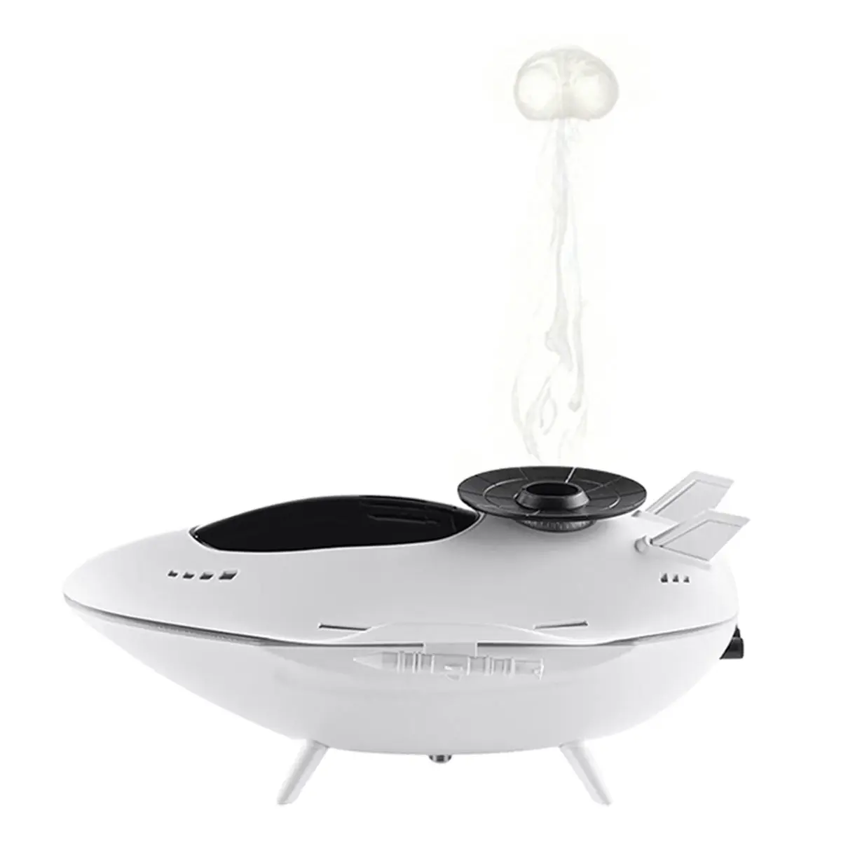A88M Spaceship Humidifier Jellyfish Mist &Heavy Fog Model RGB Colorful Night Lights Desktop Bedroom Atmosphere Diffuser Decor
