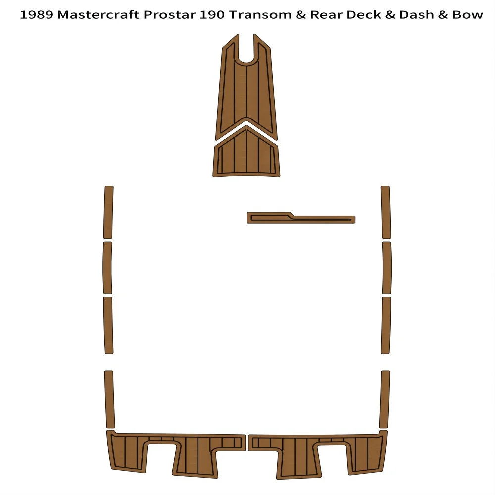 1989 Mastercraft Prostar 190 Transom Rear Deck Dash Bow Pad Boat EVA Teak Floor