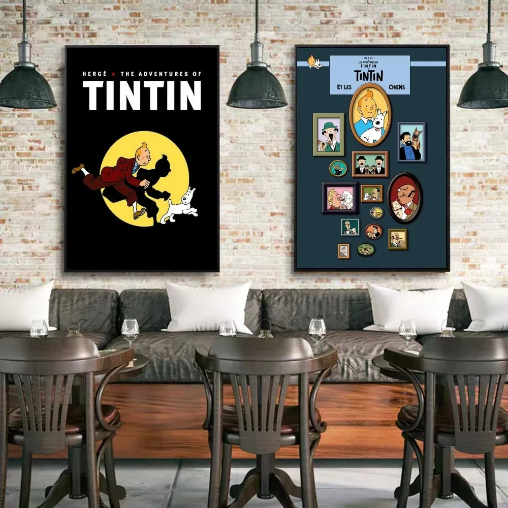 T-TINTINS Self-adhesive Art Poster Whitepaper Prints Posters Artwork Aesthetic Art Wall Painting