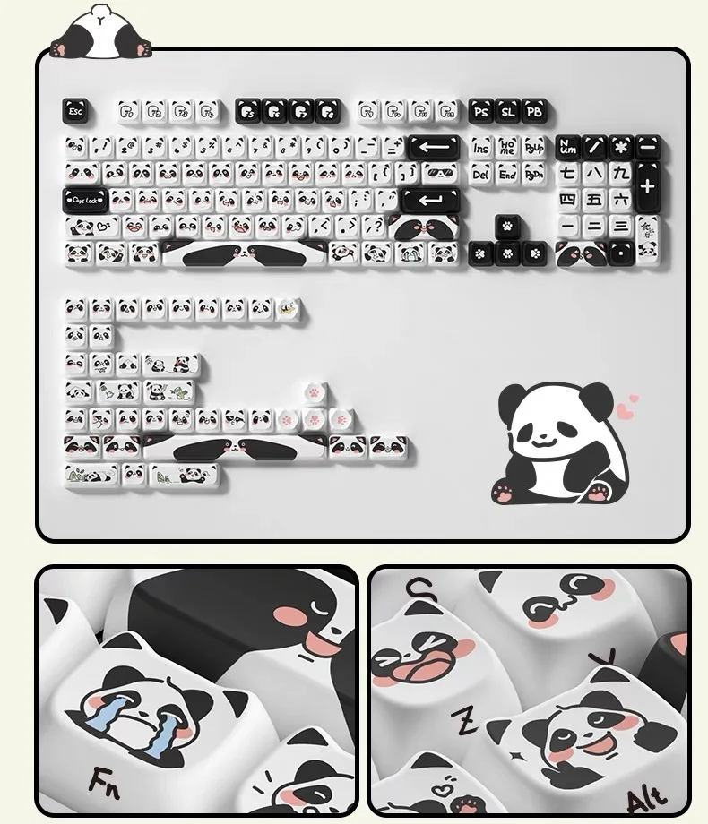 Imagem -02 - Mao Keycaps para Meninas Quadrado Bonito Sublimação Térmica Teclado Mecânico Presente para Alice 2.25 u 2.75u 142 Chaves Novo