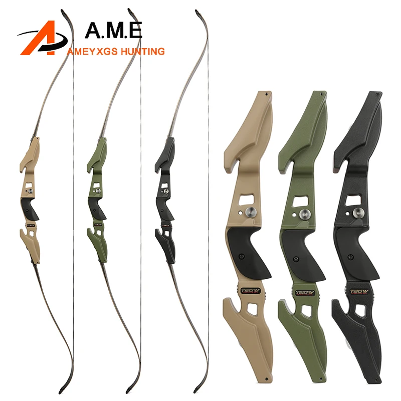 62Inch Recurve Bow 25-60lbs Archery Hunting Bow 3 Color Options ILF Interface 19