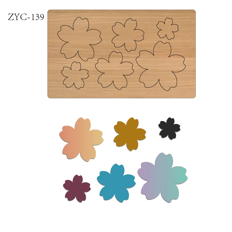 

ZYC-139 Flowers Wooden Cutting Molds, Suitable for Use in Die-Cutting Machines