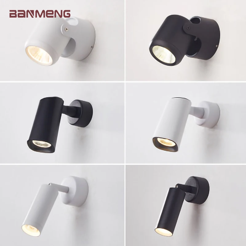 

Nordic Creativity COB LED wall lamp modern aluminum Rotatable Spotlight for bedroom bedside living room sconce light aisle loft