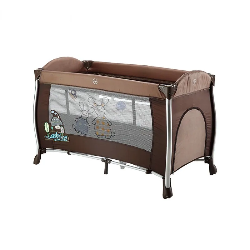 เตียงนอนเด็กเล่นแบบพับได้เป็นมิตรกับสิ่งแวดล้อมเฟอร์นิเจอร์เตียงนอนเด็กเล่น