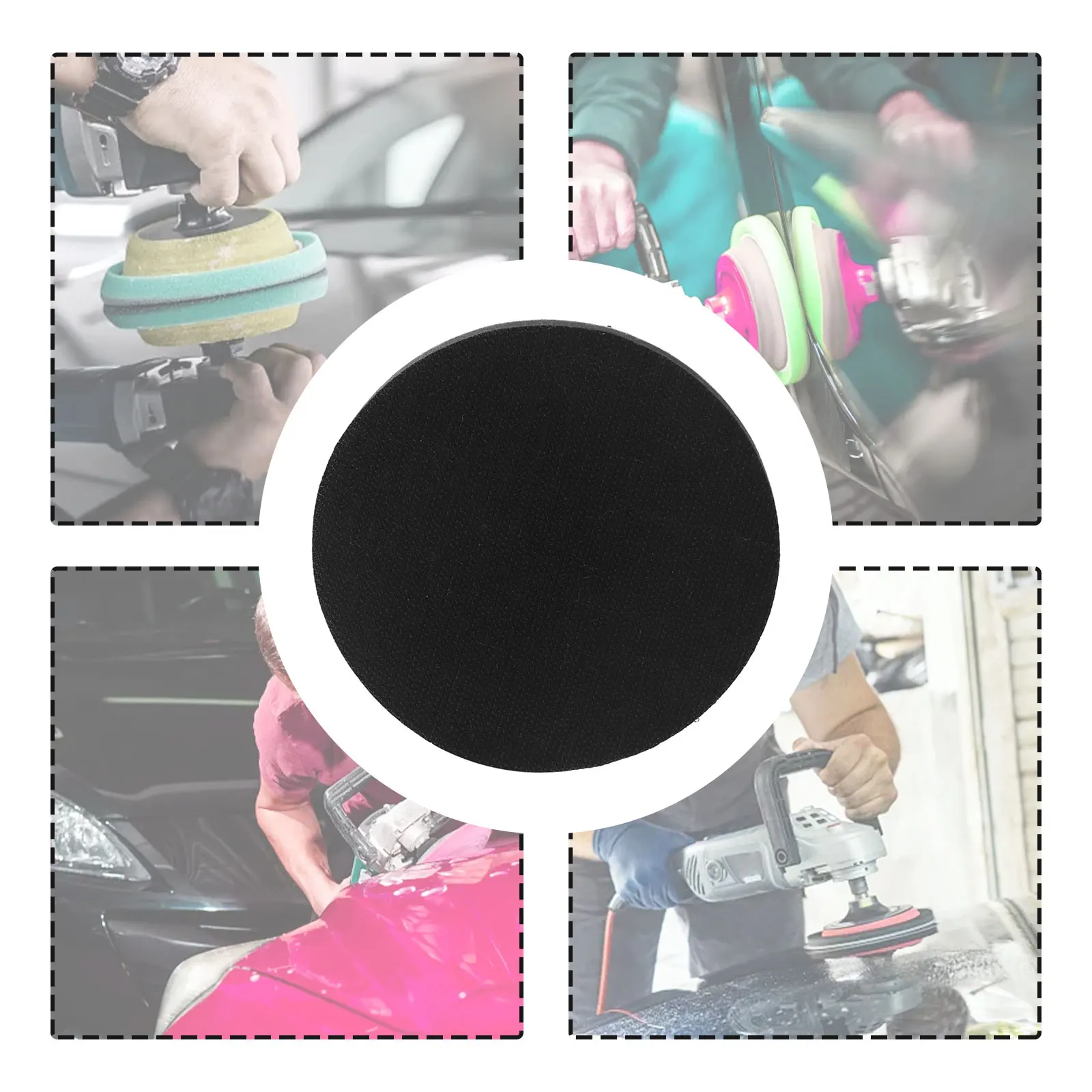 Polishing Buffering Sponge Pad Interface Sanding Pad Hook & Loop Flocking Cushion Abrasive Disc 2 3 4 5 6 Inch