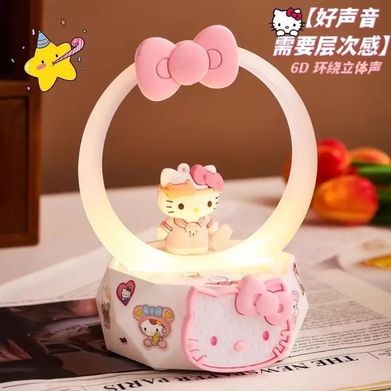 산리오 귀여운 헬로키티 무드등 블루투스 스피커 여자친구 최고의 친구 슈퍼 귀여운 생일 선물 졸업 선물 기념일 선물