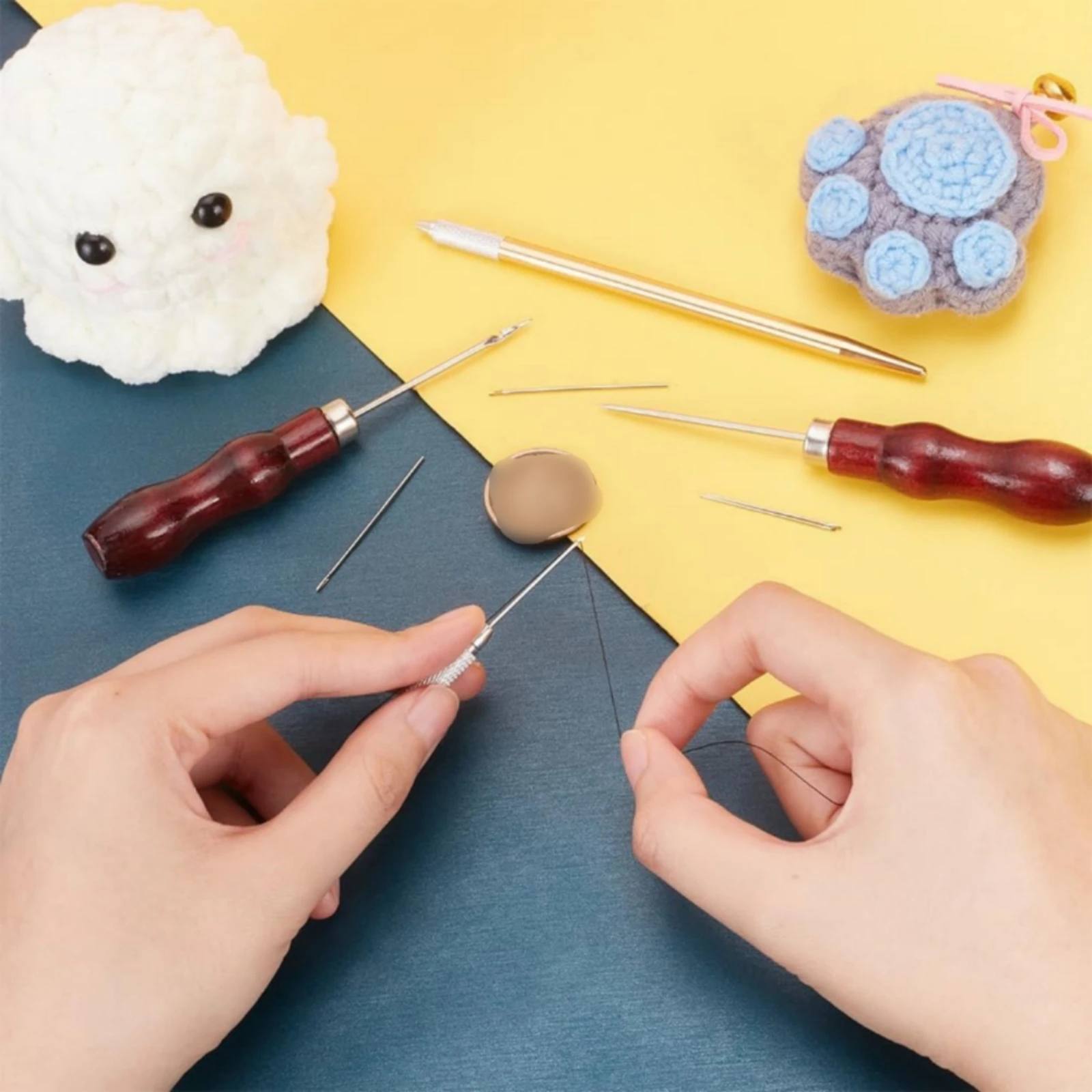 Doll Hair Implantation Tool Kit Hooked Tips Doll Hair Re-Rooting Kit Model Figure Reroot Tool DIY Easy to Use