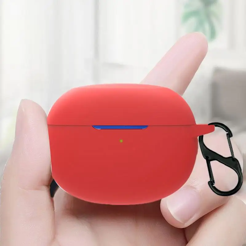 Мягкая Жидкая силиконовая искусственная кожа для realme Buds Air 3 телефон с карабином Беспроводная деталь