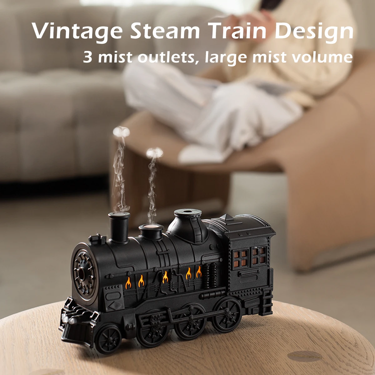 Train Air Humidifier Ultrasonic Aromatherapy Diffusers Mist Maker Fragrance Essential Oil Aroma Difusor Remote control image 6