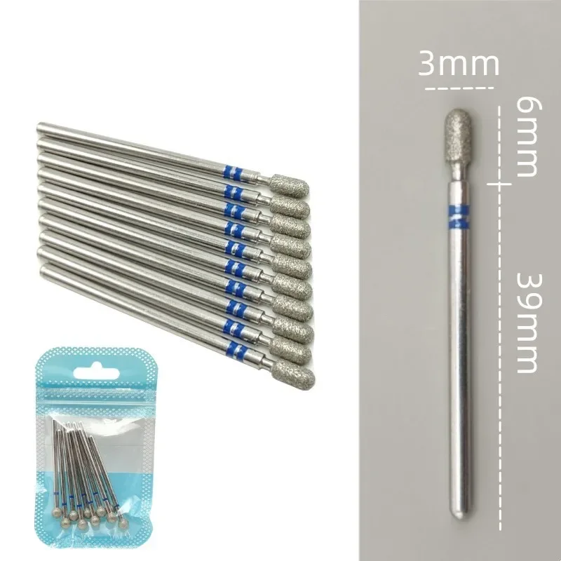 10 teile/satz Diamant Nagel Bohrer Rotery Elektrische Fräser für Pediküre Maniküre Dateien Häutchen Grat Nagel Werkzeuge Zubehör