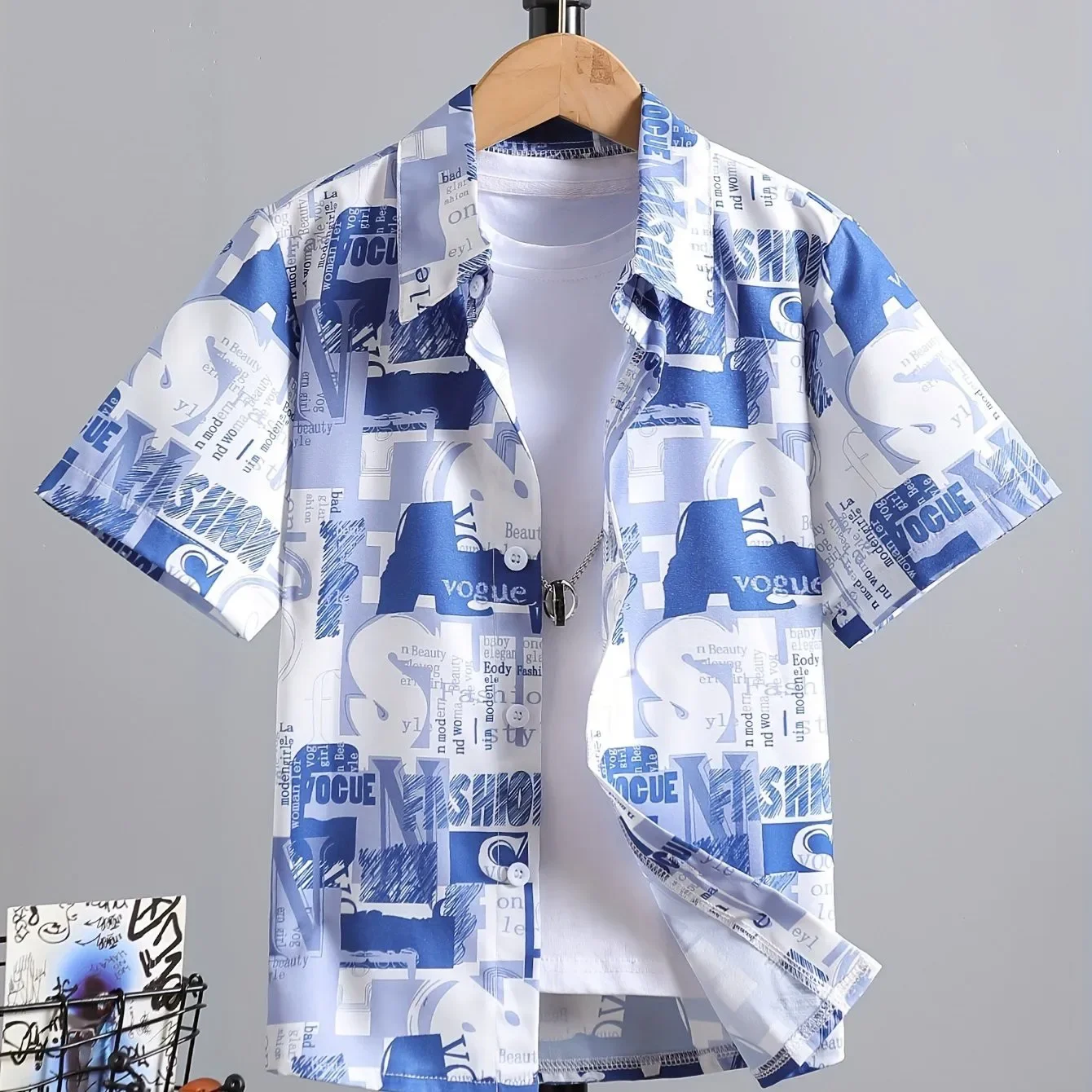 3D Printed Cartoon Monster Pattern Short-sleeved Hawaiian Vacation Shirt  Comfortable and Cool to Wear Not Easy Similar Clothing