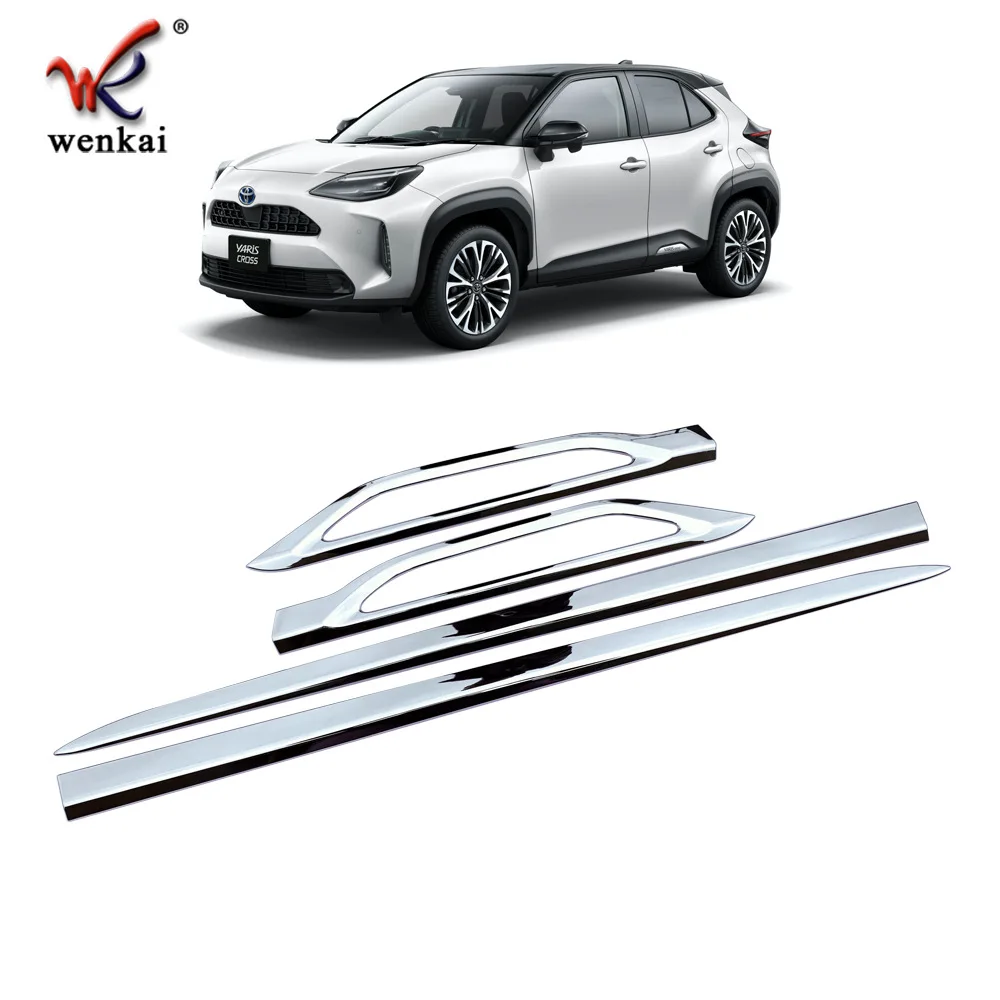 

car assecories For Toyota Yaris Cross 2021 Body Electroplating Door Side Anti-collision Decorative Bright Strip Car Stickers