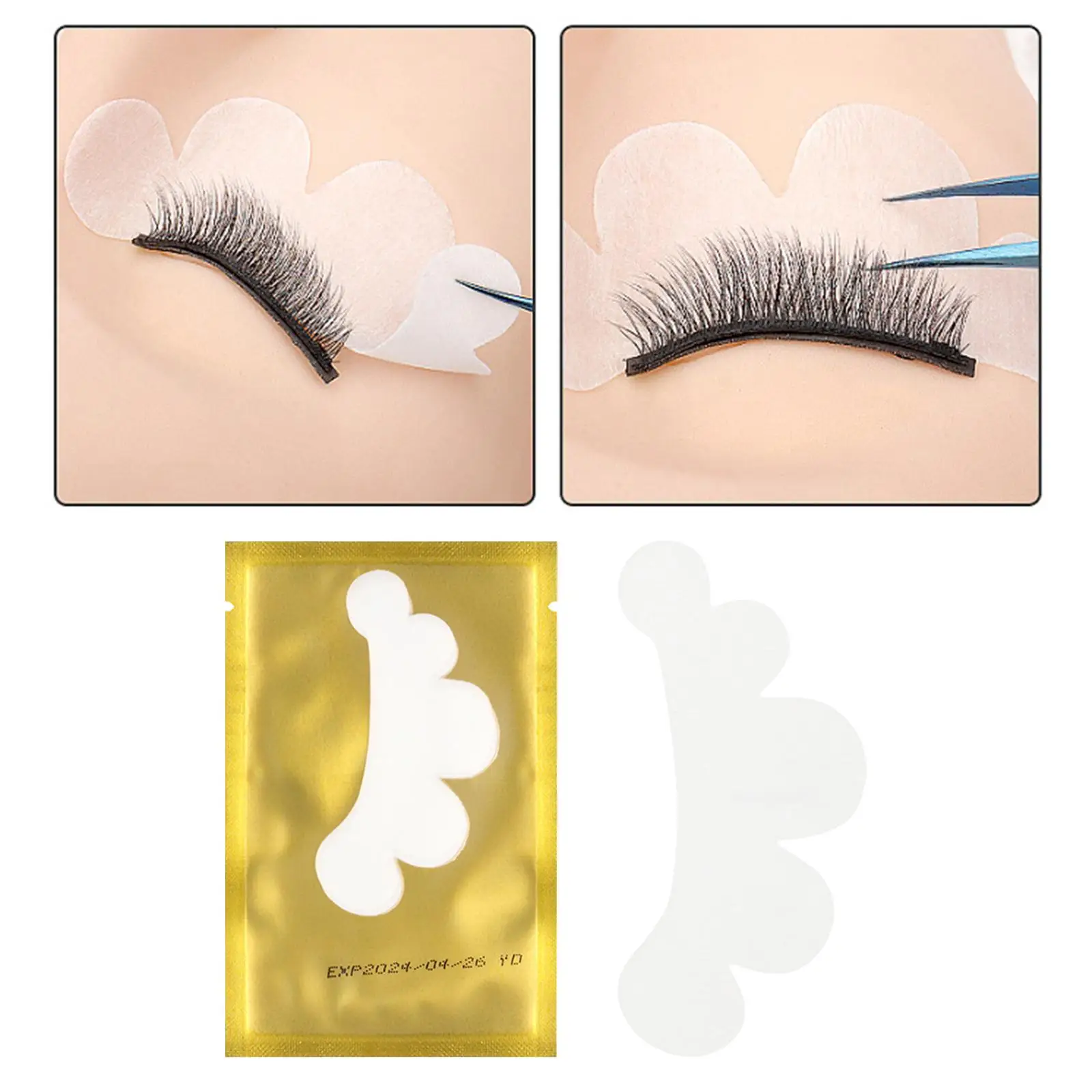 Patchs d'extension de cils Hydrogel, masque pour les yeux doux, non tissé sous les yeux, outil de beauté pour Kit d'amélioration des cils