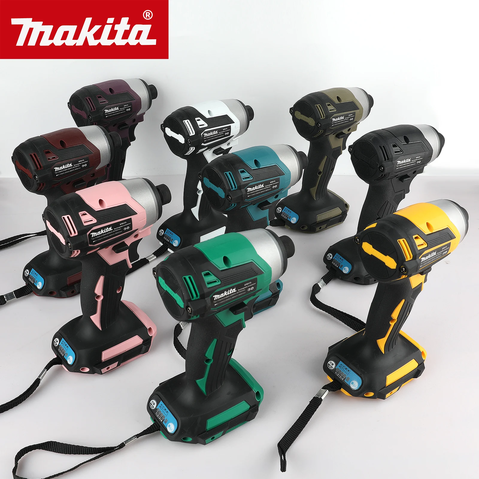 Makita DTD173 Cordless Impact Driver 0-3600RPM Variable Speed No Load Adjust Torque For Different Materials tools
