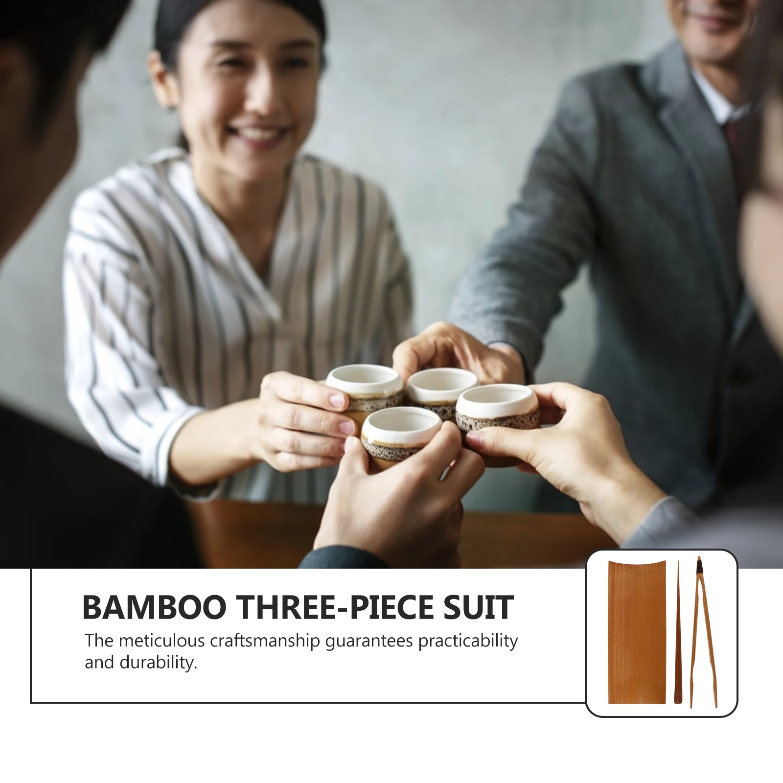 

3 pcs Set Smooth Easy Clean For Ceremony Kung Bamboo Preparing Tools Fu Tea Supplies Bamboo Tea Art Tools