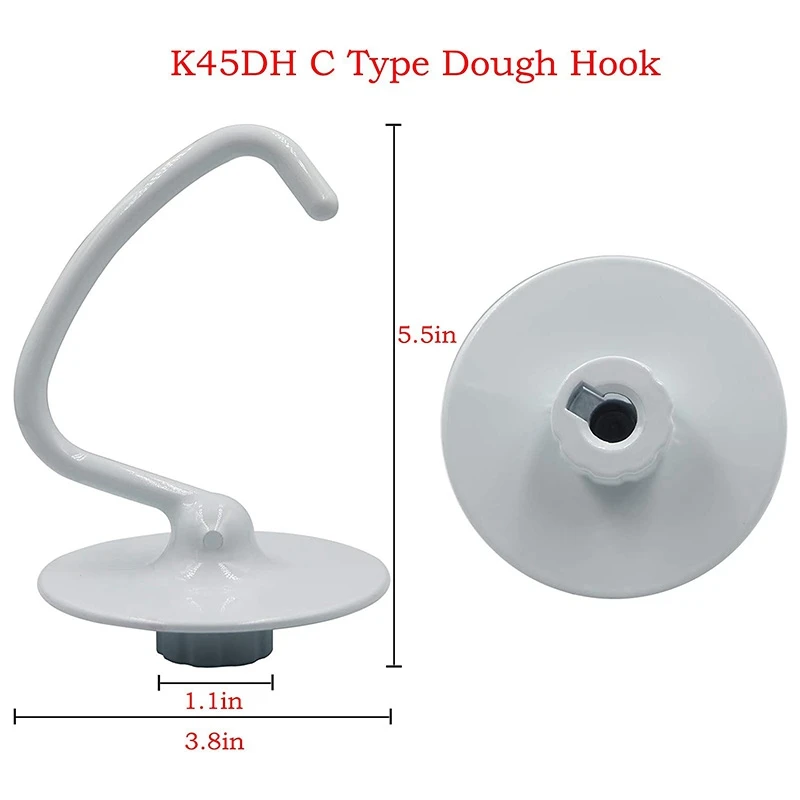 

Quality Mixer Kit for KSM150 Includes Dough Hook Wire Whip and Coated Flat Beater, 3 Pieces Stand Mixers Repair Set Compatible