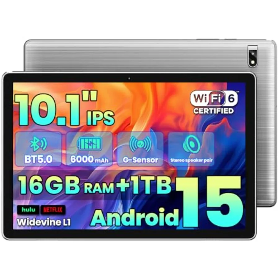 

Tablet for work and entertainment aluminum alloy body matte black finish Gemini AI integration with 16GB RAM + 1TB expandable s