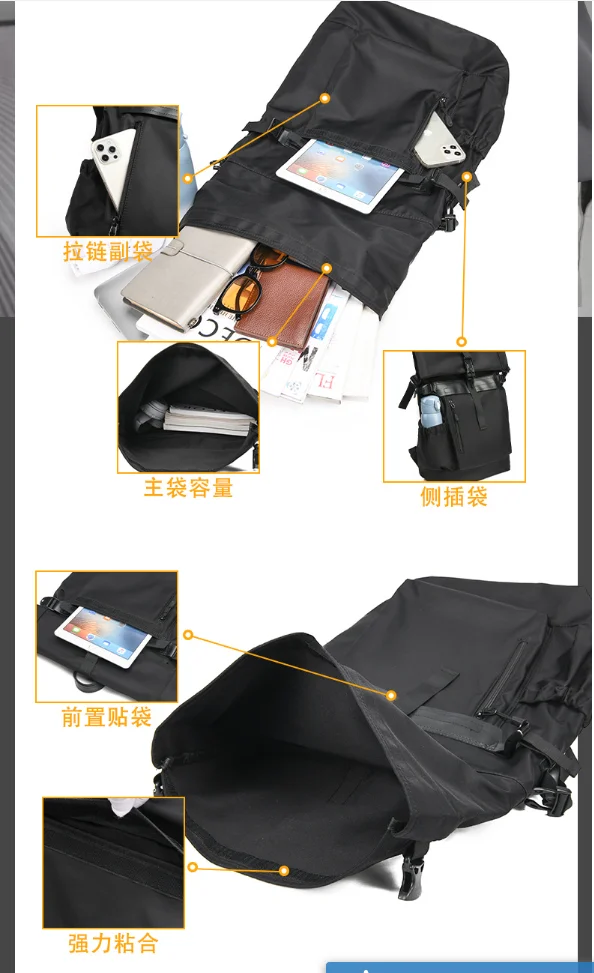 Large Capacity Men Business Backpack Lightweight Multi Layer Men's School Bags Breathable Portable Men Laptop backpacks College