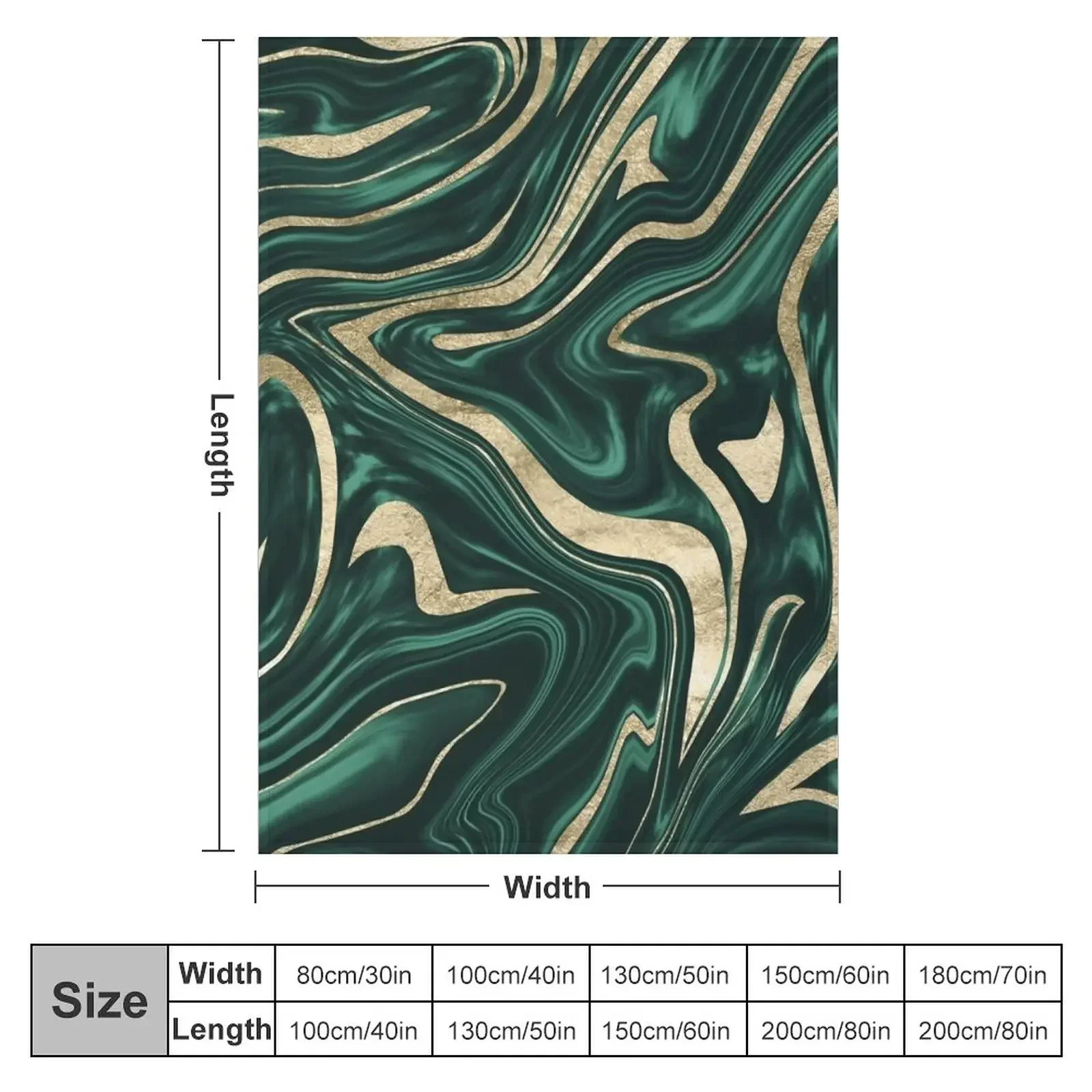 Emerald Green Black Gold Marble #1 #decor #art Throw Blanket Luxury Thicken christmas gifts Bed Fashionable Custom Blankets