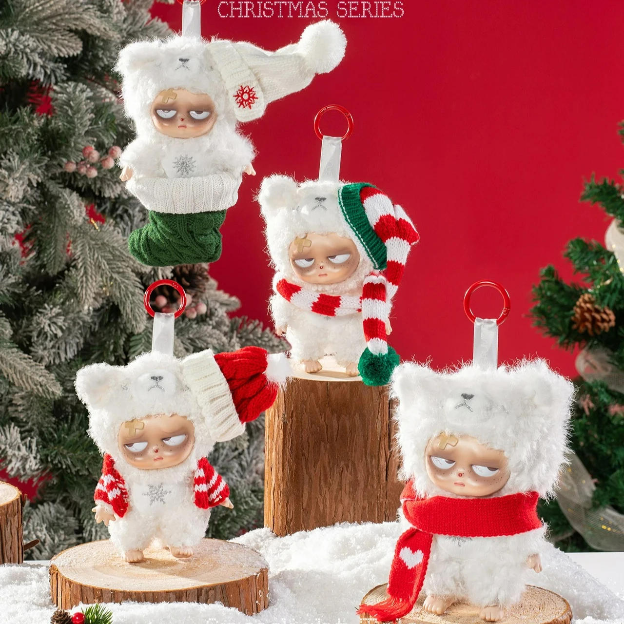 뉴 그럼피피 크리스마스 스노우라이트 테일 시리즈 슬립리스 인형 블라인드 박스 애니메이션 피규어 미스터리 박스 장난감 콜렉션 펜던트 크리스마스 선물