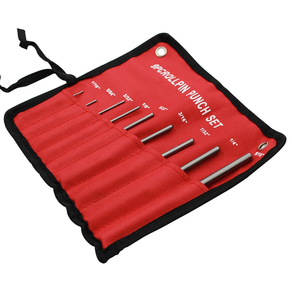 Roll Pin & Round Leather Hole Punch Set, DIY Handheld Leather Craft Punch Chisel Tool for Leather Craft Punching & Chiseling