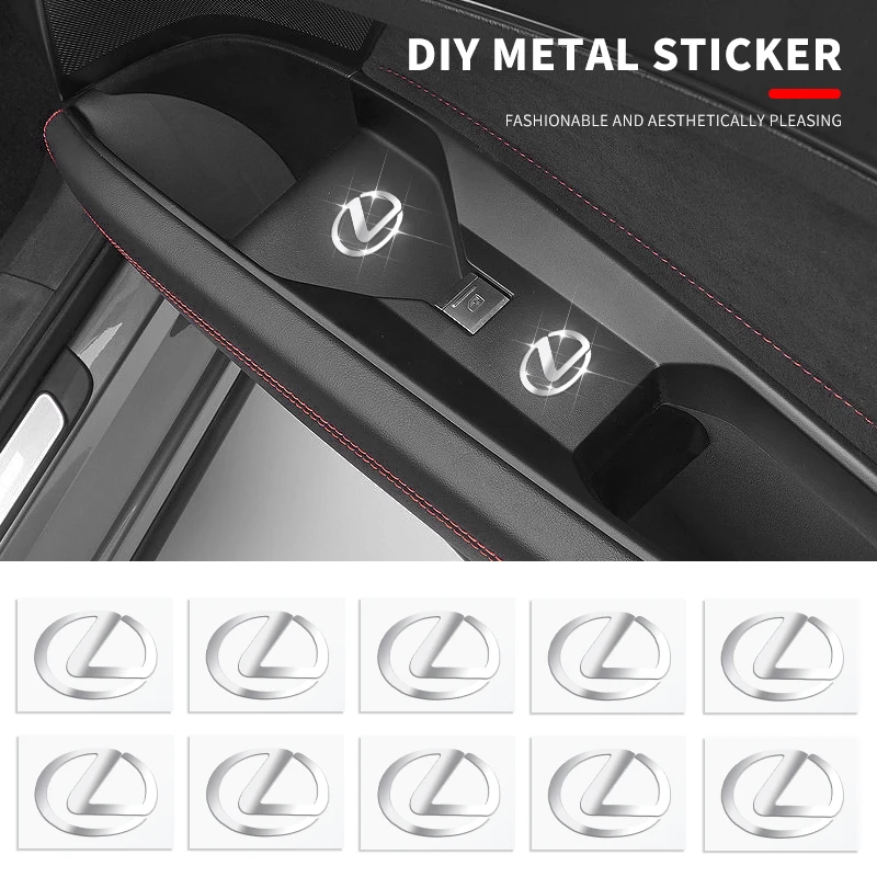 

3D металлическая эмблема-наклейка для автомобиля, декоративный значок, стикер для интерьера Lexus RX330 IS250 ES300h UX GX470 LX570 LS430