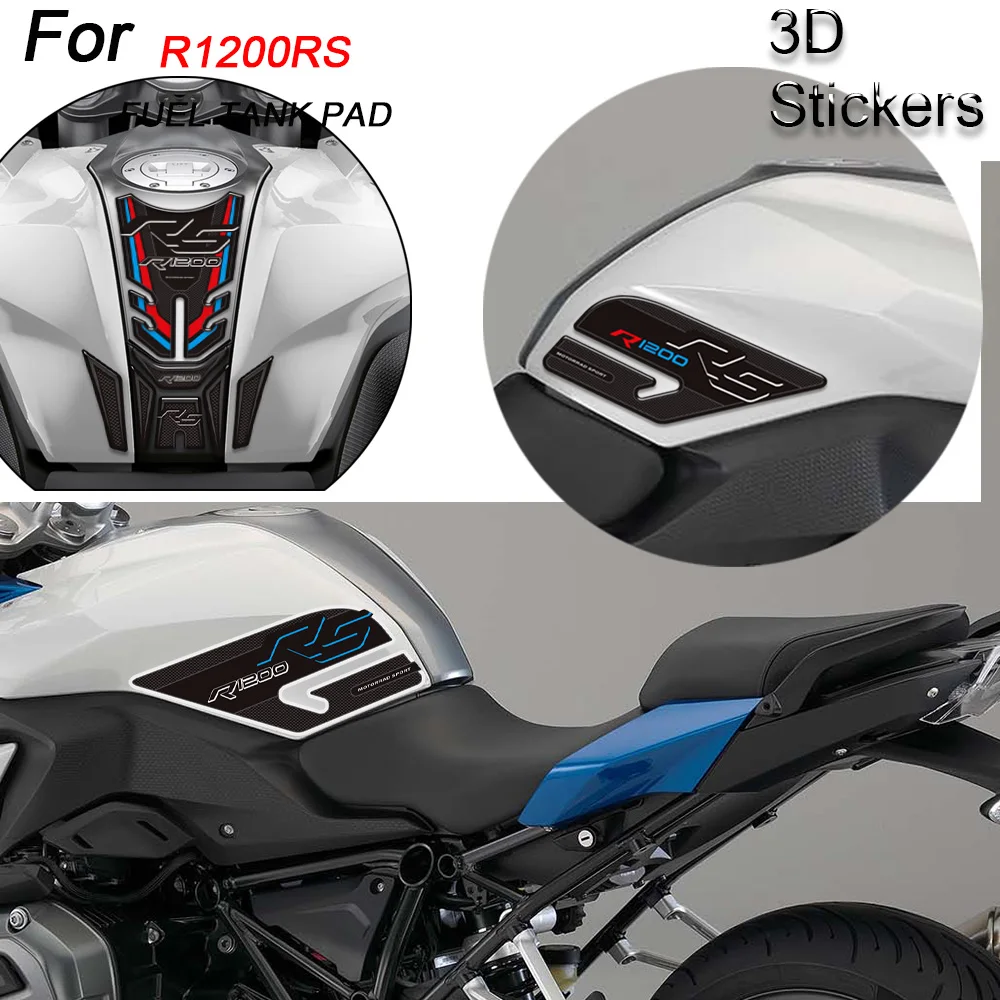 

Motorcycle 3D Tank Pad Anti Slip Sticker For R1200RS R 1200 RS R1200 Fuel Oil Kit non-slip and wear-resistant Protector
