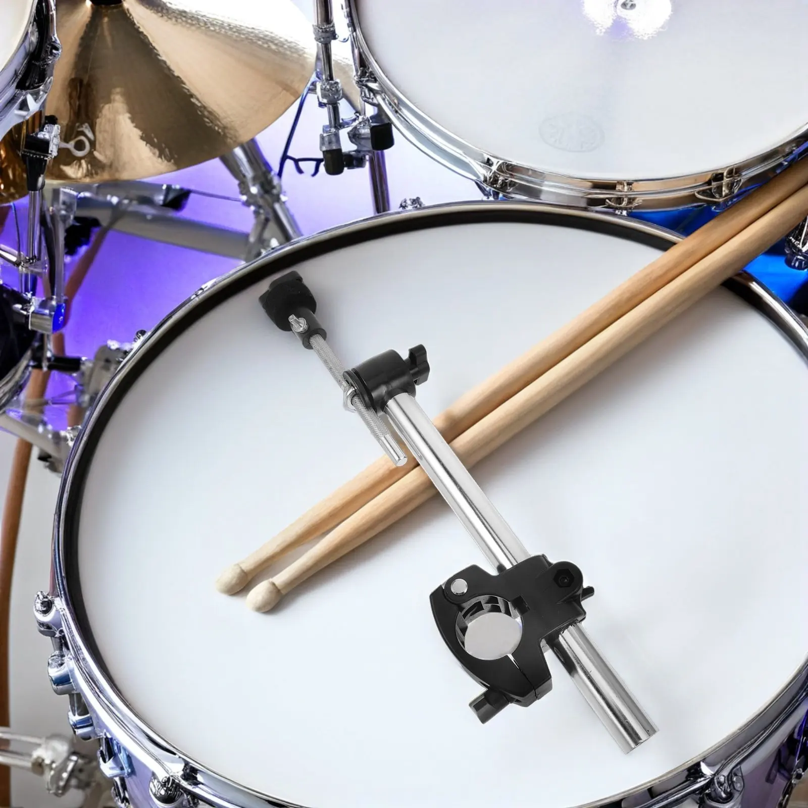 

Electronic Drum Cymbal Pad Mount Clamp V-Type Holder 38Mm Metal Arm Quick Setup Stable Drum Rack Mounting Hardware