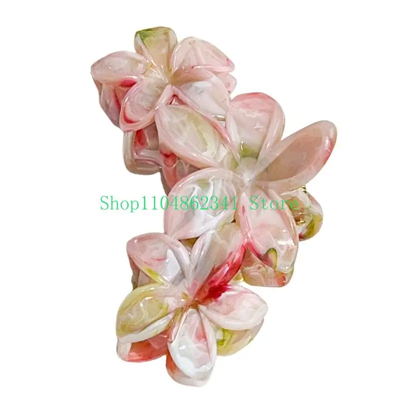 Fermaglio per capelli in resina con effetto marmo, presa forte, accessori per capelli alla moda, parrucchino alla moda per look casual e da ballo