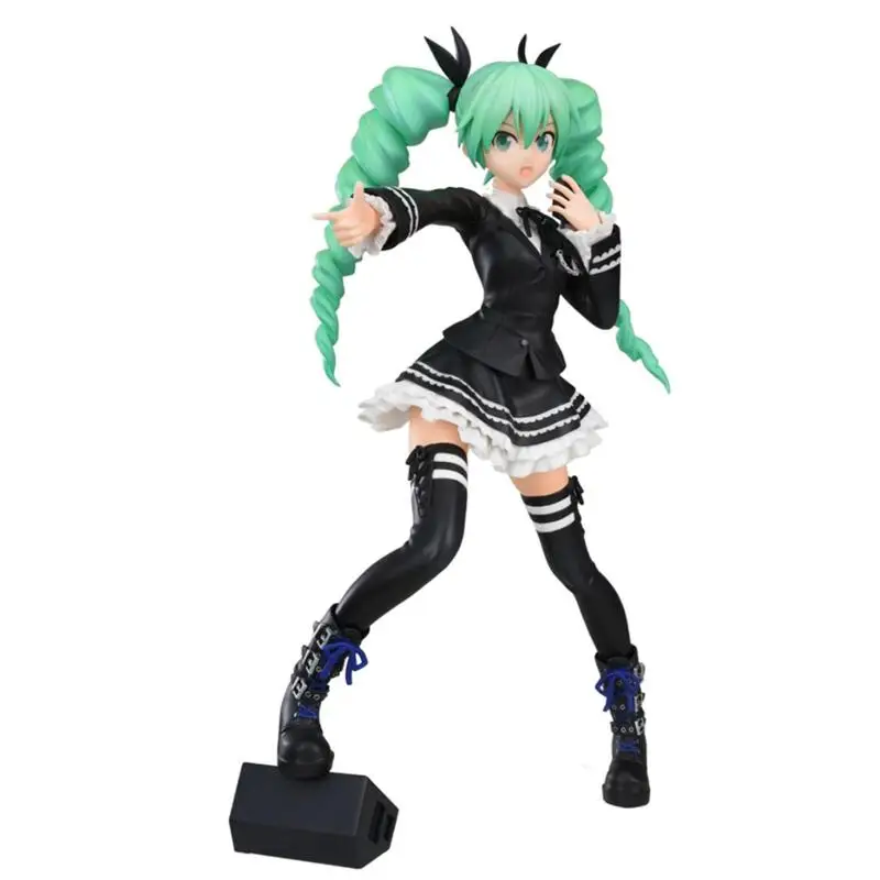 

В наличии оригинальный подлинный проект Hatsune Miku DIVA Arcade Future Tone Hatsune Miku DARK ANGEL ПВХ 23 см аниме фигурки модель игрушки