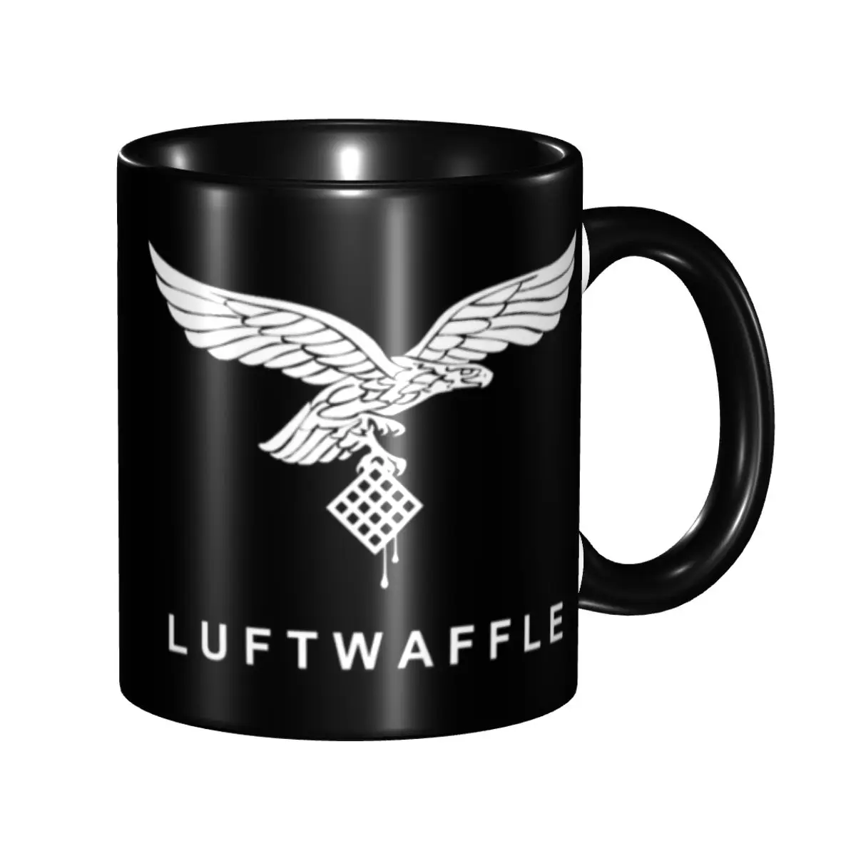 

Custom Vintage White Luftwaffe Coffee Mugs DIY German Air Force Germany France Ceramic Milk Tea Cups