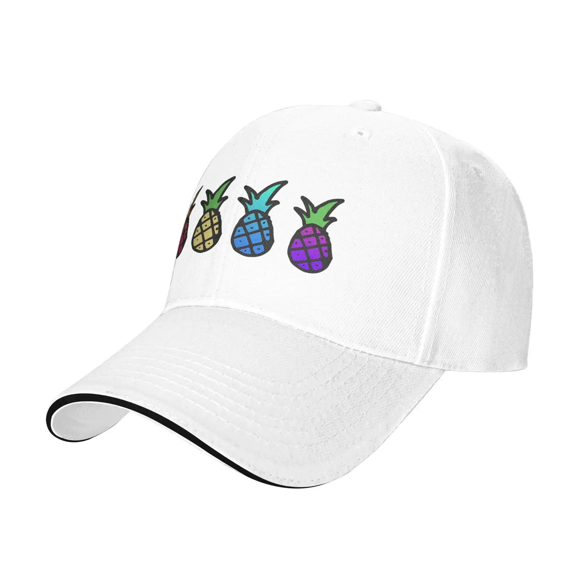 Colorful Pineapples Tropical fruit Tiki Party Aloha Cap Casual Baseball Caps Adjustable Hat Hip Hop Summer Unisex Baseball Hats