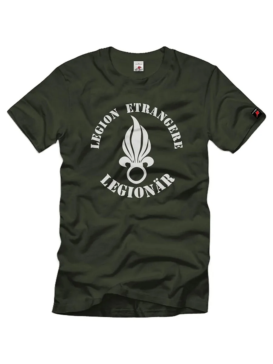 T-shirt homme 100% coton, court et décontracté, Légion étrangère, Etrangere Legion, France